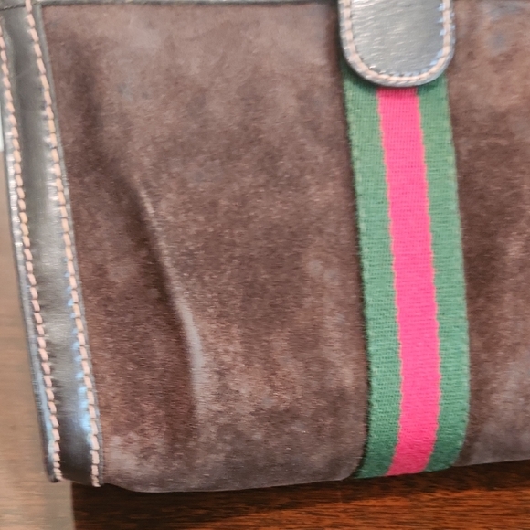 GUCCI Accessory Collection Suede Sherry Line Clutch/Pouch- Vintage - Picture 14 of 15
